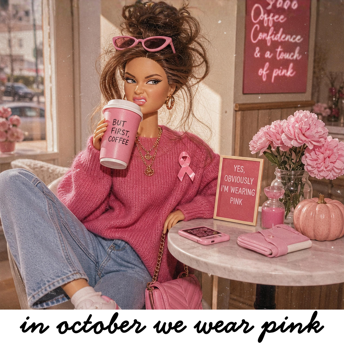In October We Wear Pink Transfer