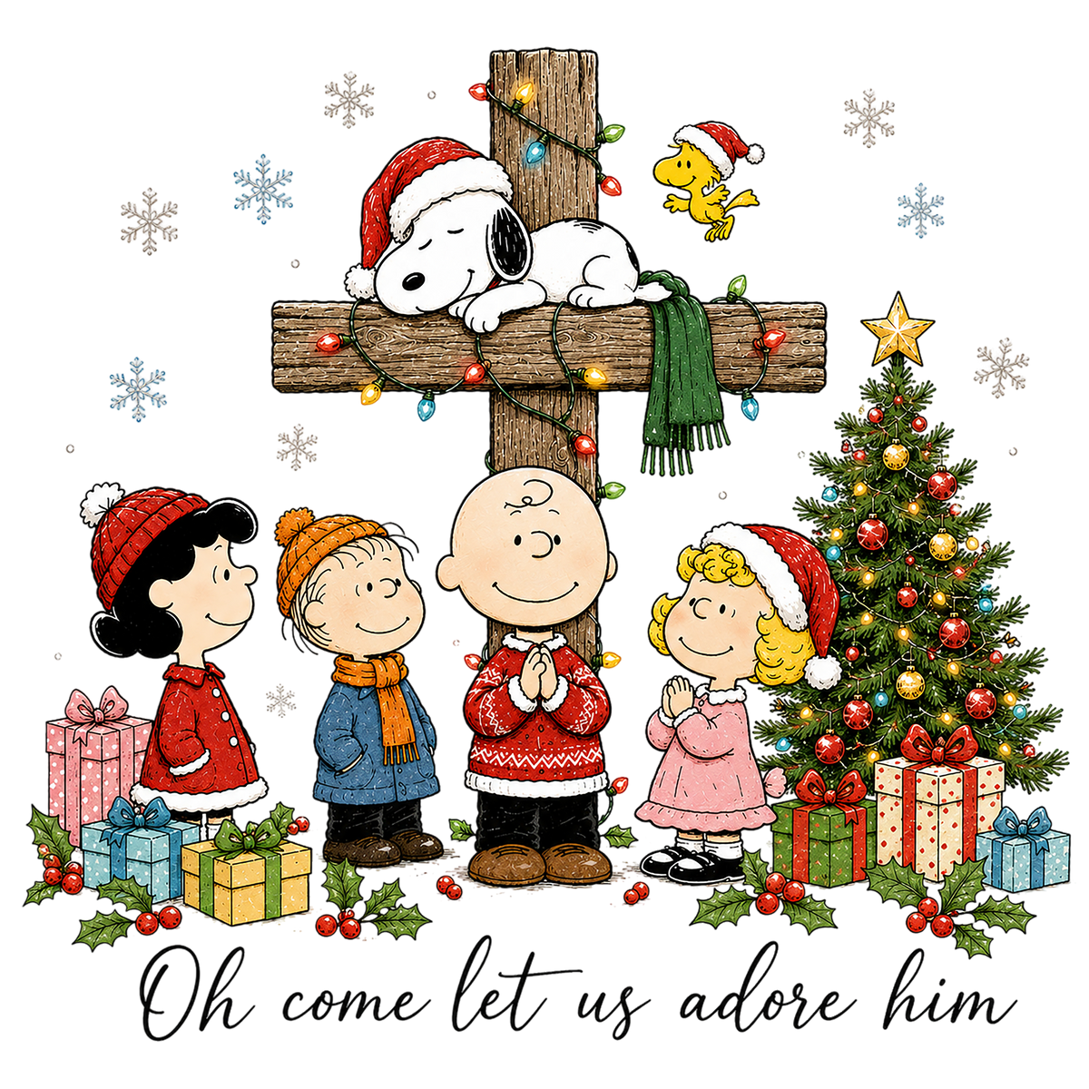 White dog Christmas