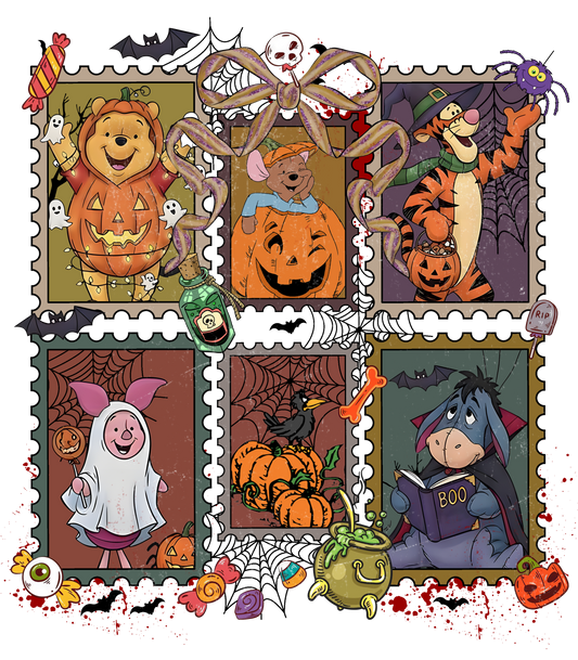 Yellow bear and friends halloween